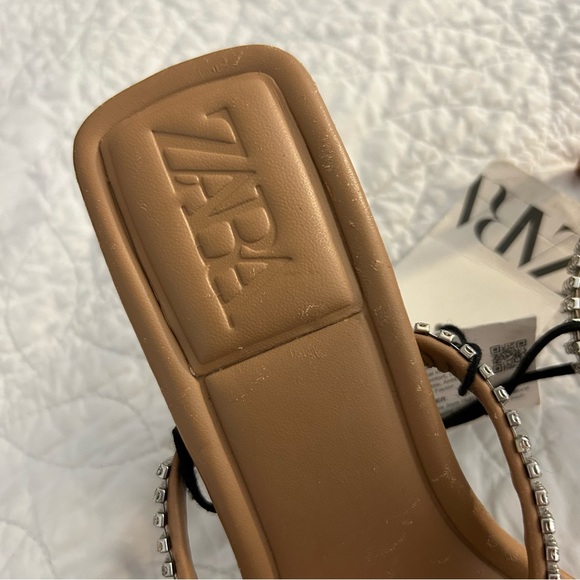NWT Zara Sparkly Strap Heeled Sandals - Picture 4 of 8
